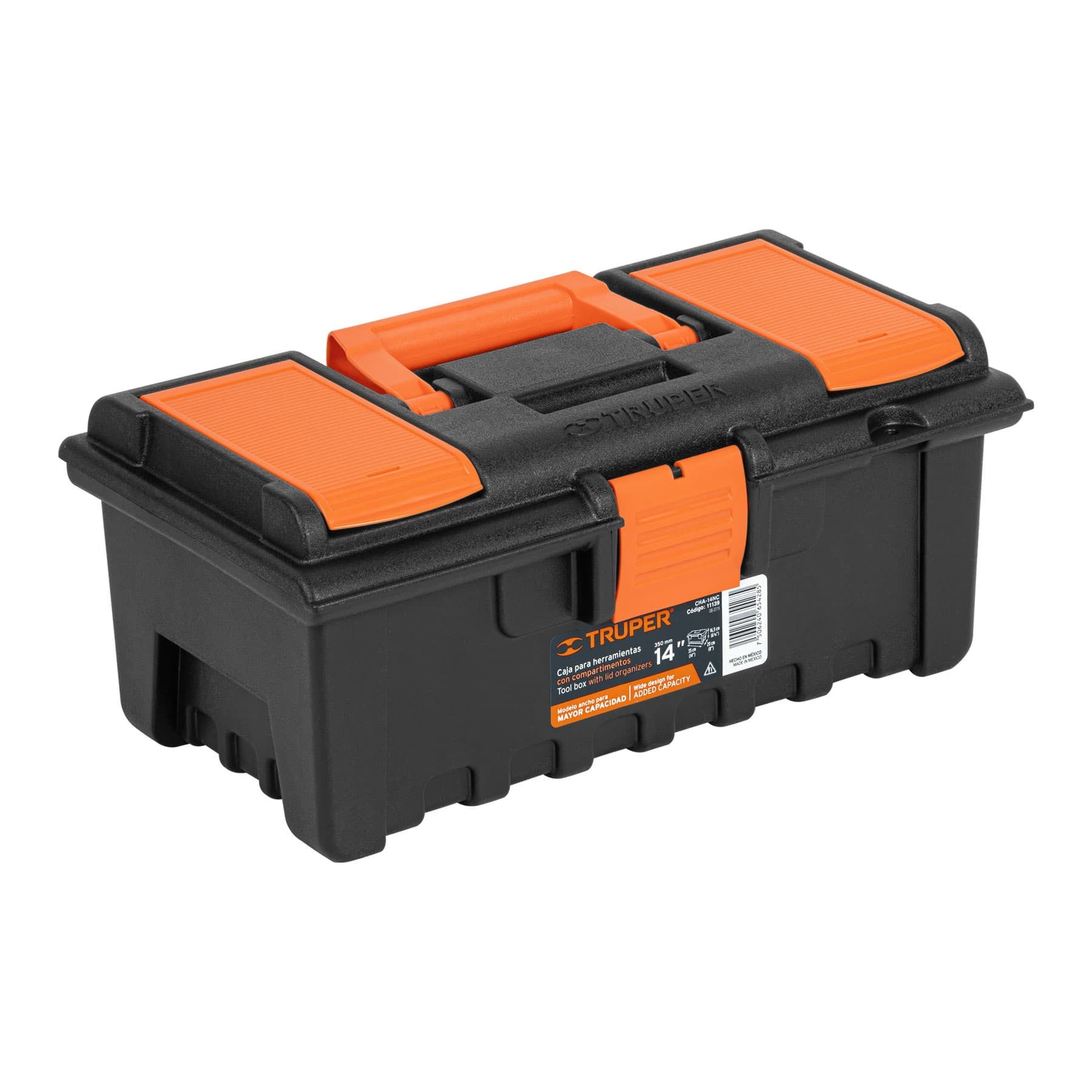 Caja para herramienta de con compartimentos TRUPER 14"