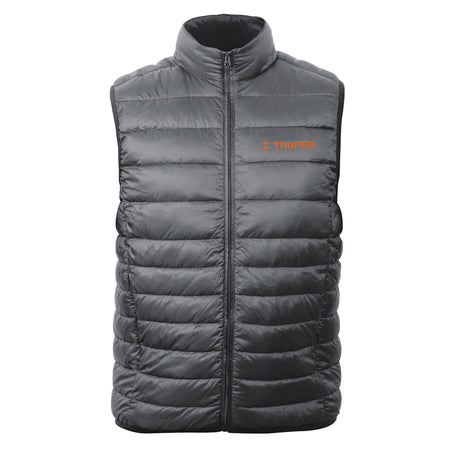 Chaleco de plumas ligero para hombre gris M TRUPER
