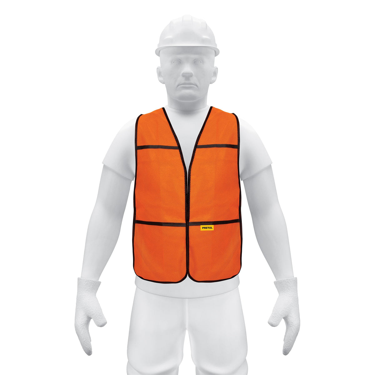 Chaleco de seguridad uso de dia Pretul naranja