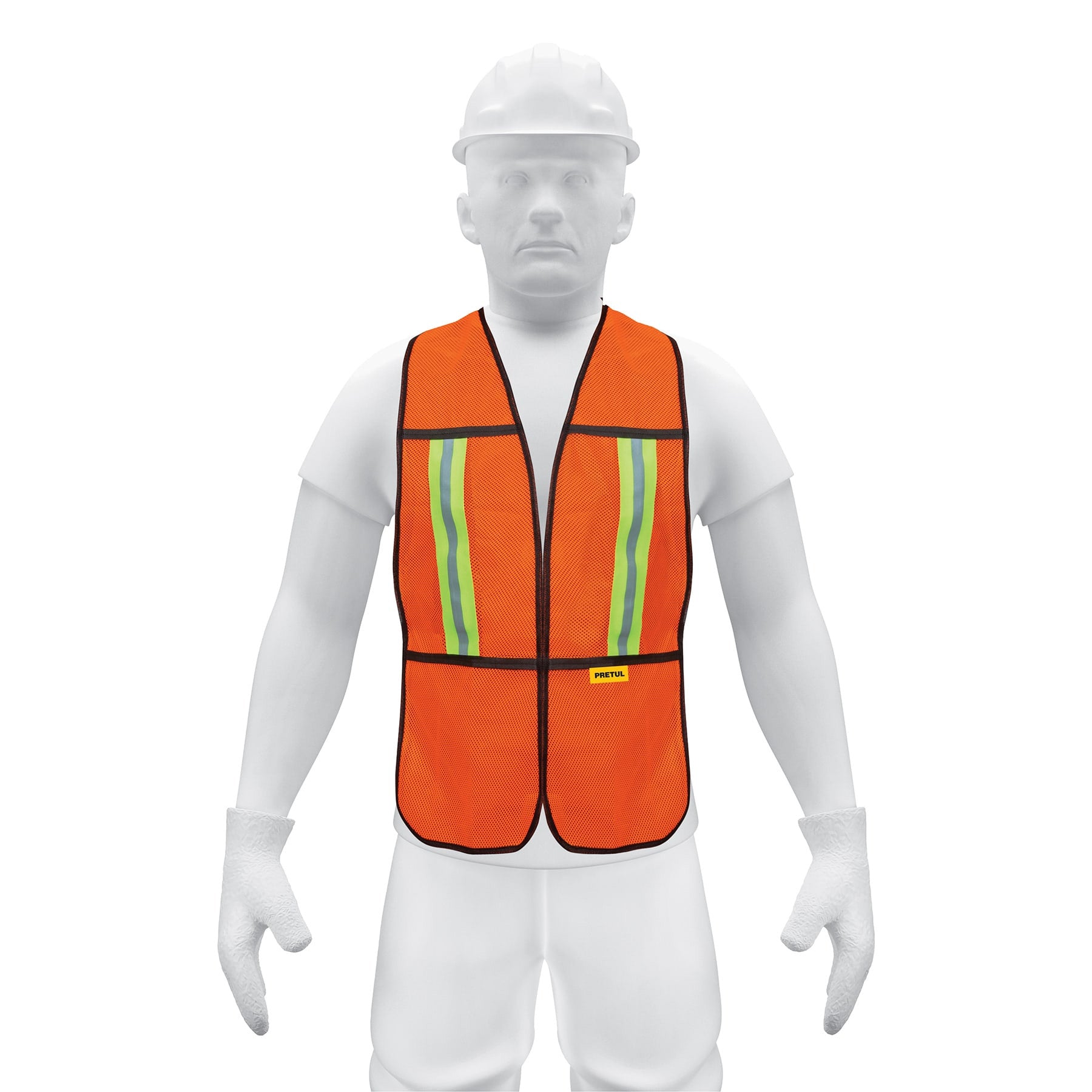 Chaleco de seguridad con cintas reflejantes Pretul naranja