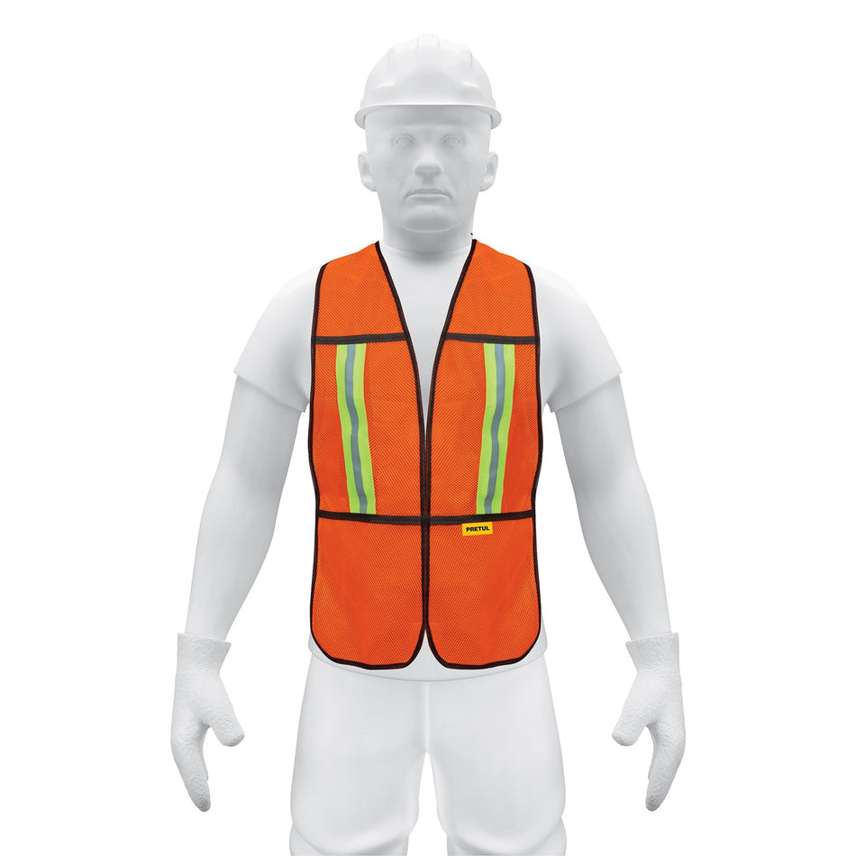 Chaleco de seguridad con cintas reflejantes Pretul naranja