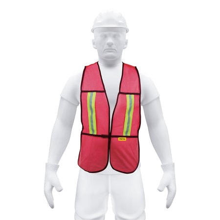 Chaleco de seguridad con cintas reflejantes Pretul rojo