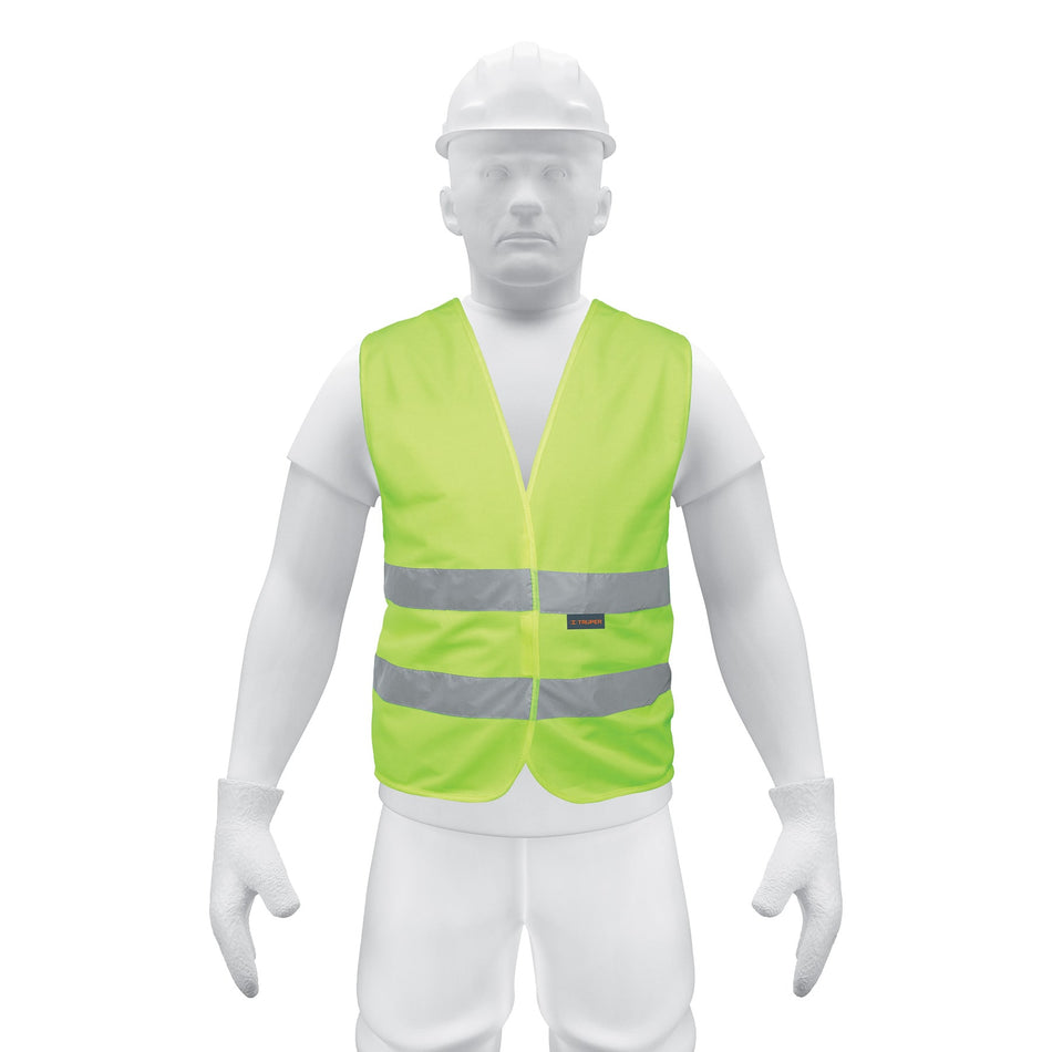 Chaleco de seguridad con cintas de alta visibilidad verde