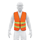 Chaleco de seguridad alta visibilidad con cierre naranja