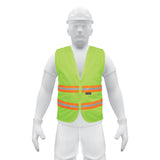 Chaleco de seguridad alta visibilidad con cierre verde