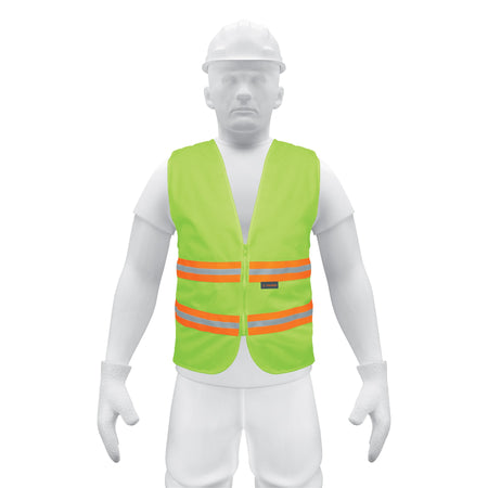 Chaleco de seguridad alta visibilidad con cierre verde