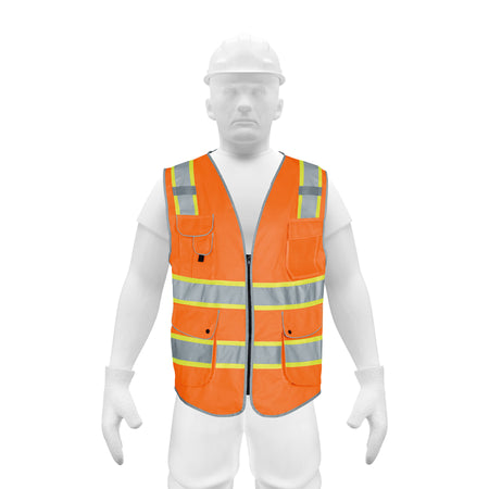 Chaleco de seguridad de alta visibilidad, naranja, M, EXPERT