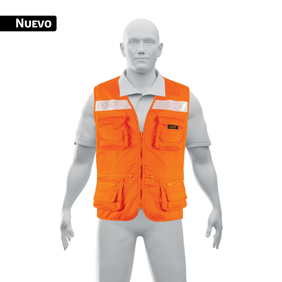 Chaleco brigadista reforzado, naranja, XG, TRUPER EXPERT