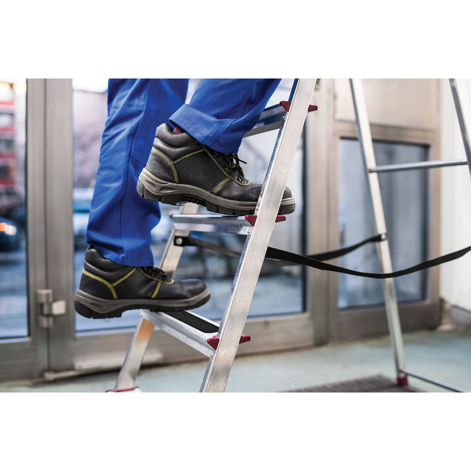 Tarjeta 6 tiras 23cm antiderrapantes blancas 50mm c/abrasivo