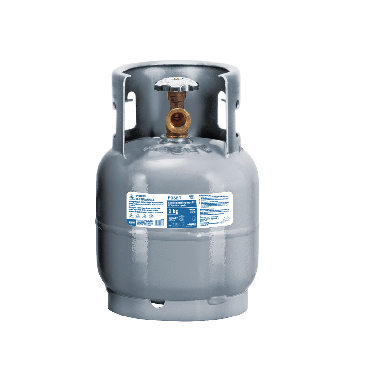 Cilindro portatil para gas LP 2kg (4.5lb) FOSET