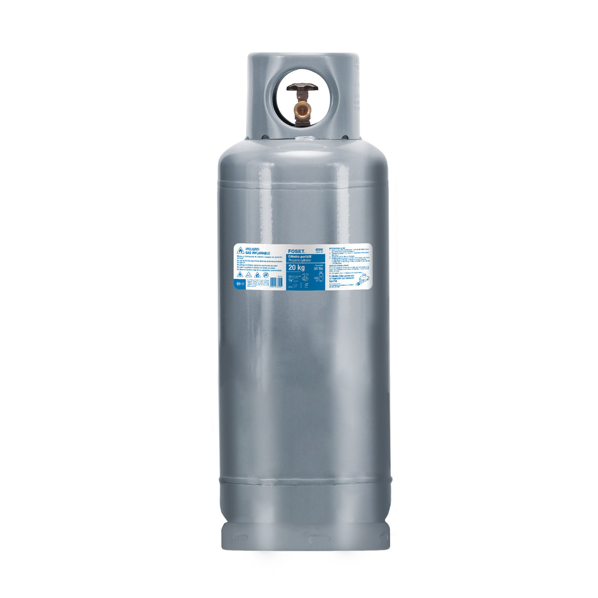 Cilindro portatil para gas LP 20kg (44lb) FOSET