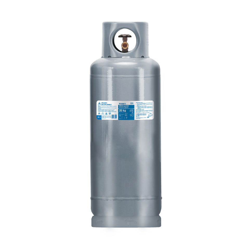 Cilindro portatil para gas LP 20kg (44lb) FOSET