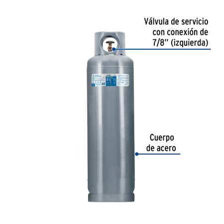 Cilindro portatil para gas LP 30kg (66lb) FOSET