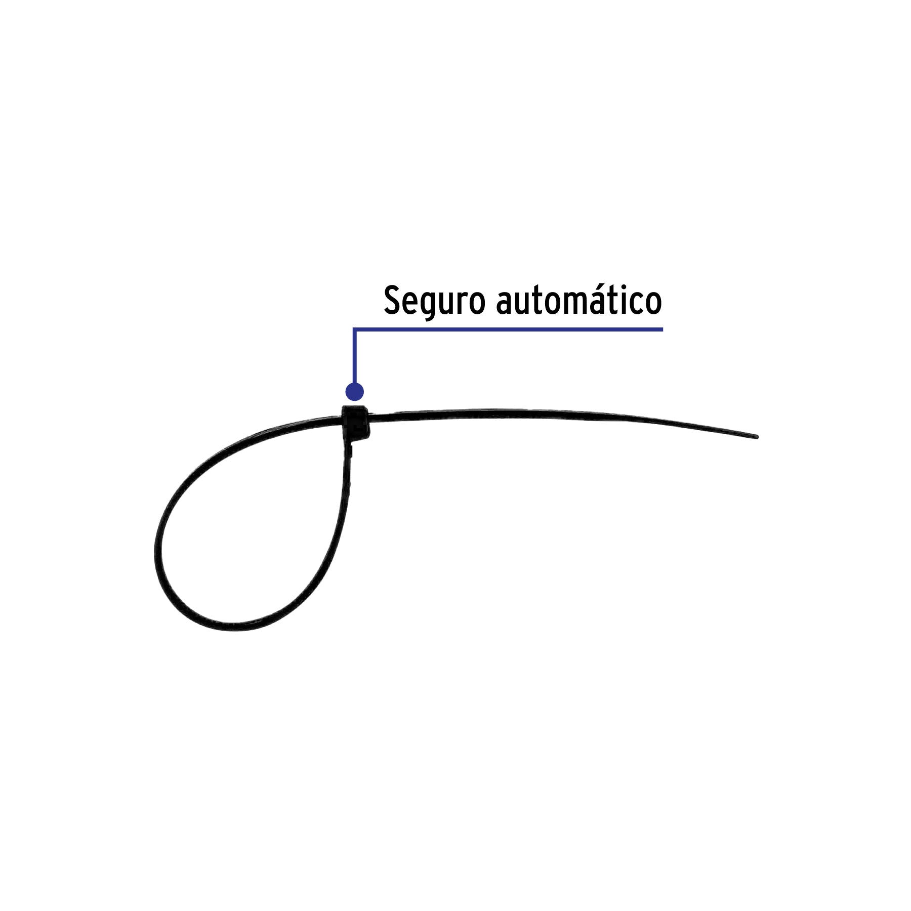 Bolsa con 10 cinchos plasticos 120 lb 300 x 7.5 mm negros