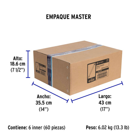 Bolsa con 50 cinchos plasticos 50 lb 300 x 4.5 mm verdes