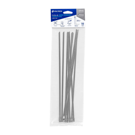 Bolsa con 10 cinchos de 29 cmacero inoxidable99 lbVOLTECK