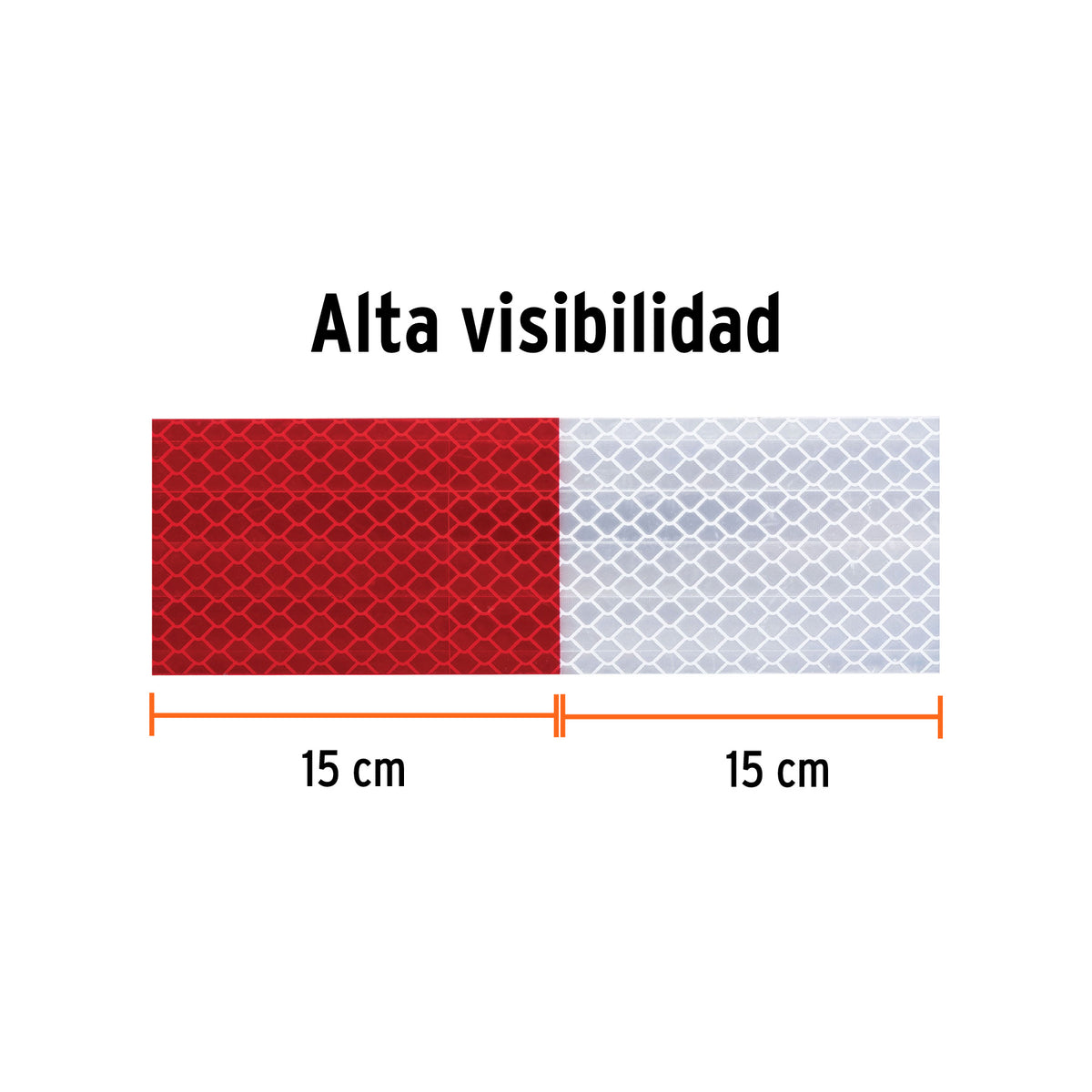 Rollo de 9 m x 2" de cinta reflejante de PVC Truper