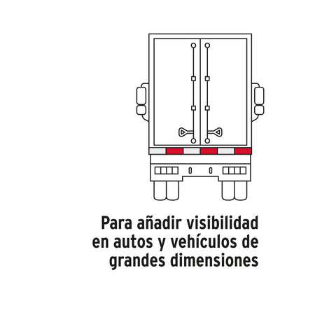 Rollo de 9 m x 2" de cinta reflejante de PVC Truper