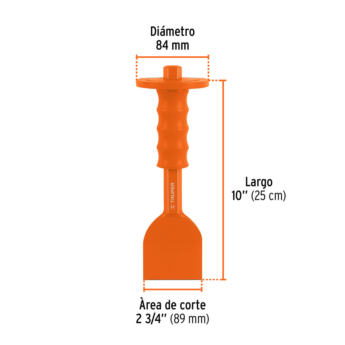 Cincel ladrillero 2-3/4 X 10' con grip, Truper