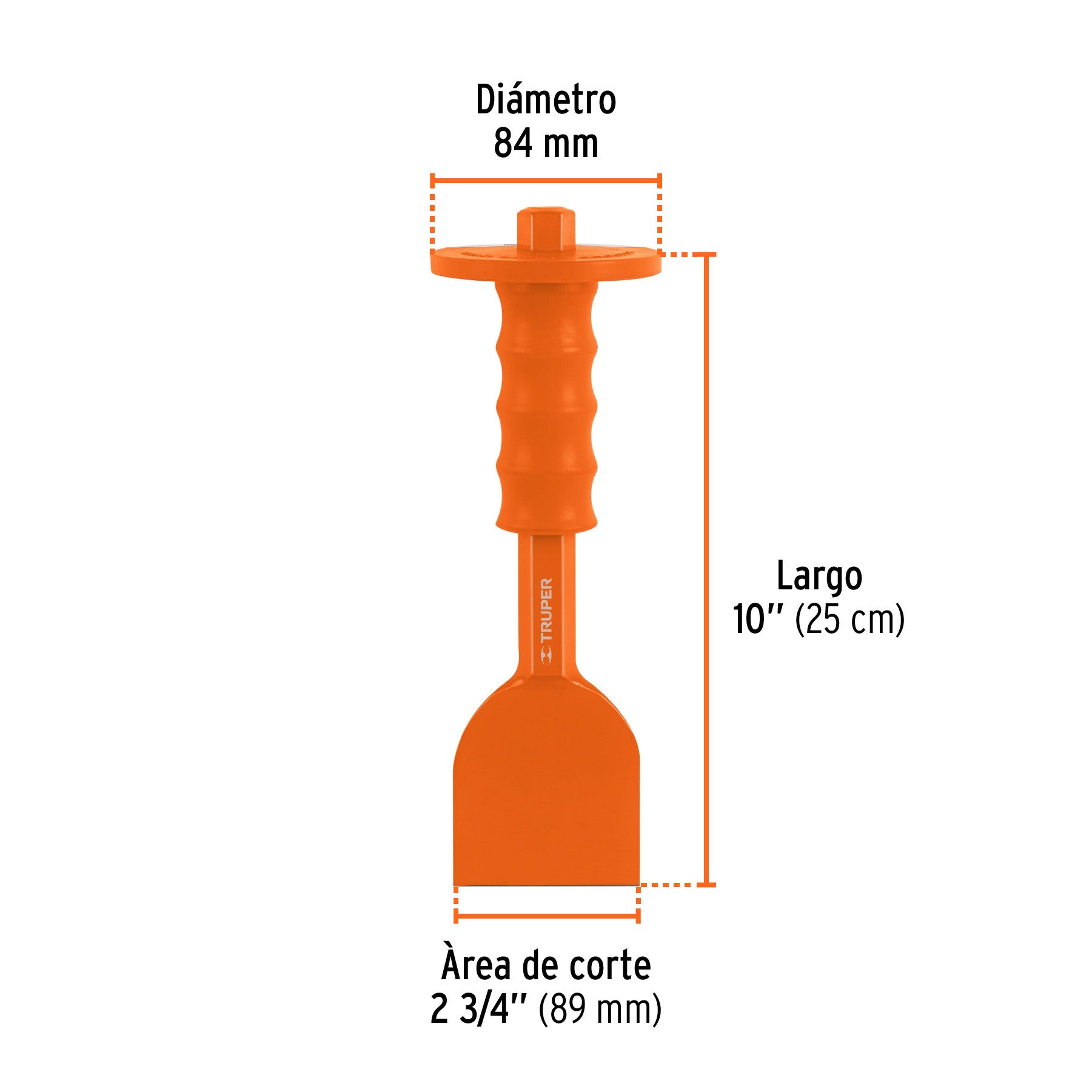 Cincel ladrillero 2-3/4 X 10' con grip, Truper