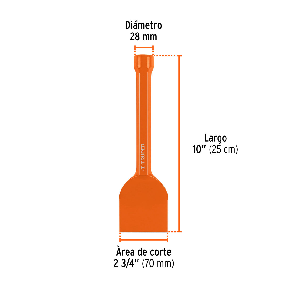 Cincel ladrillero 2-3/4 X 10', Truper