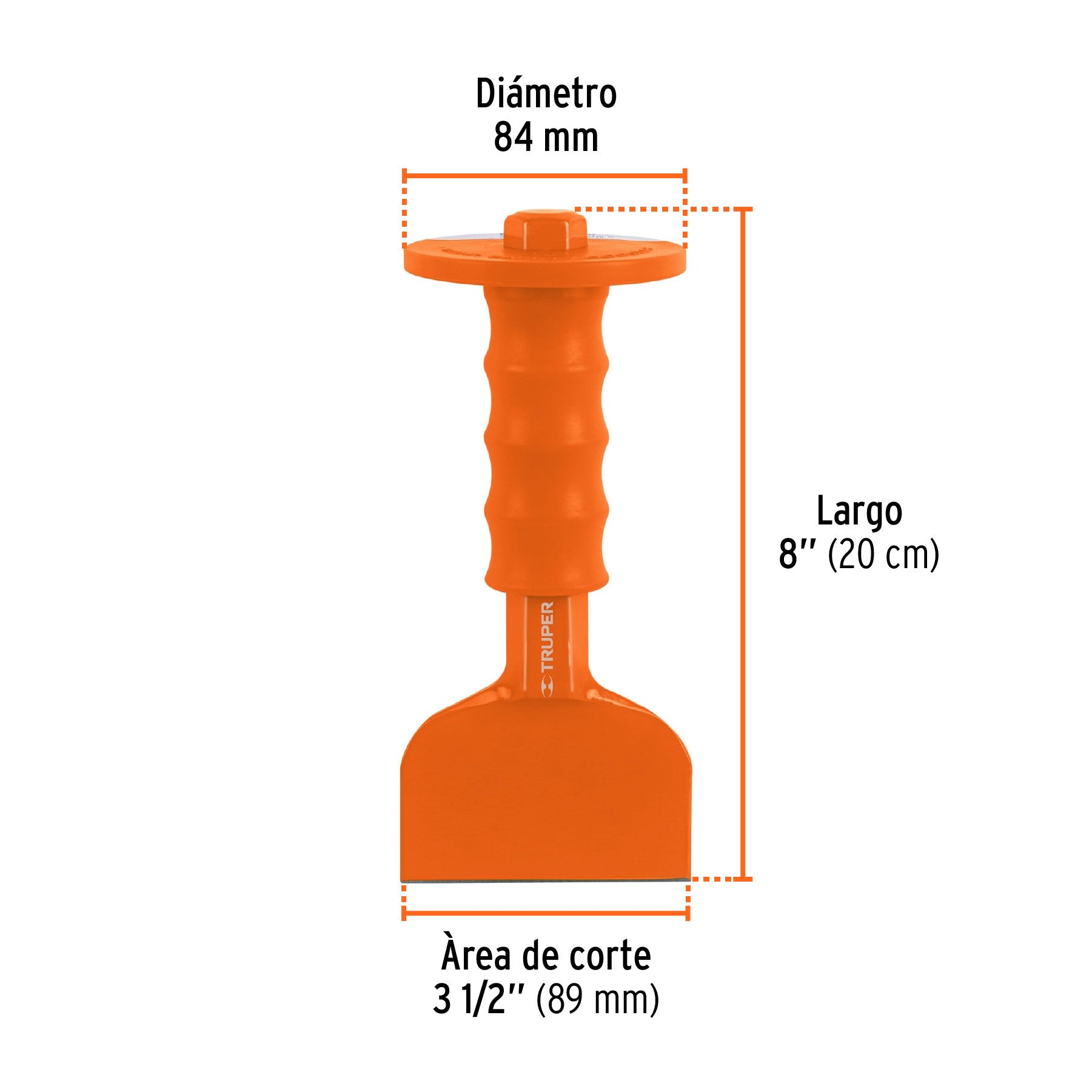 Cincel ladrillero 3-1/2 X 8' con grip, Truper