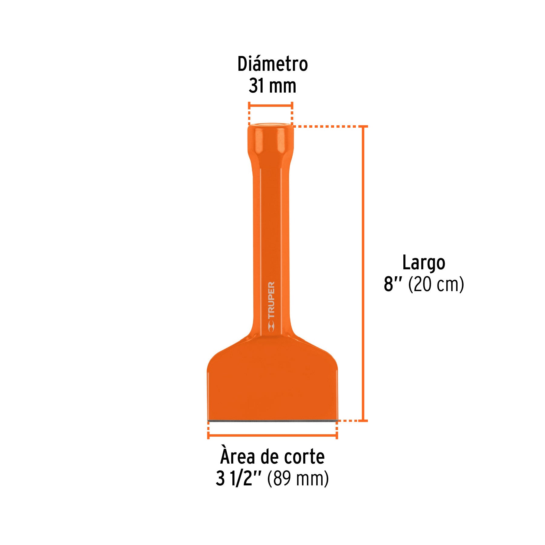 Cincel ladrillero 3-1/2 X 8', Truper