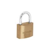 Candado de latón 40 mm llave tetra en blíster, HERMEX BASIC 40 mm