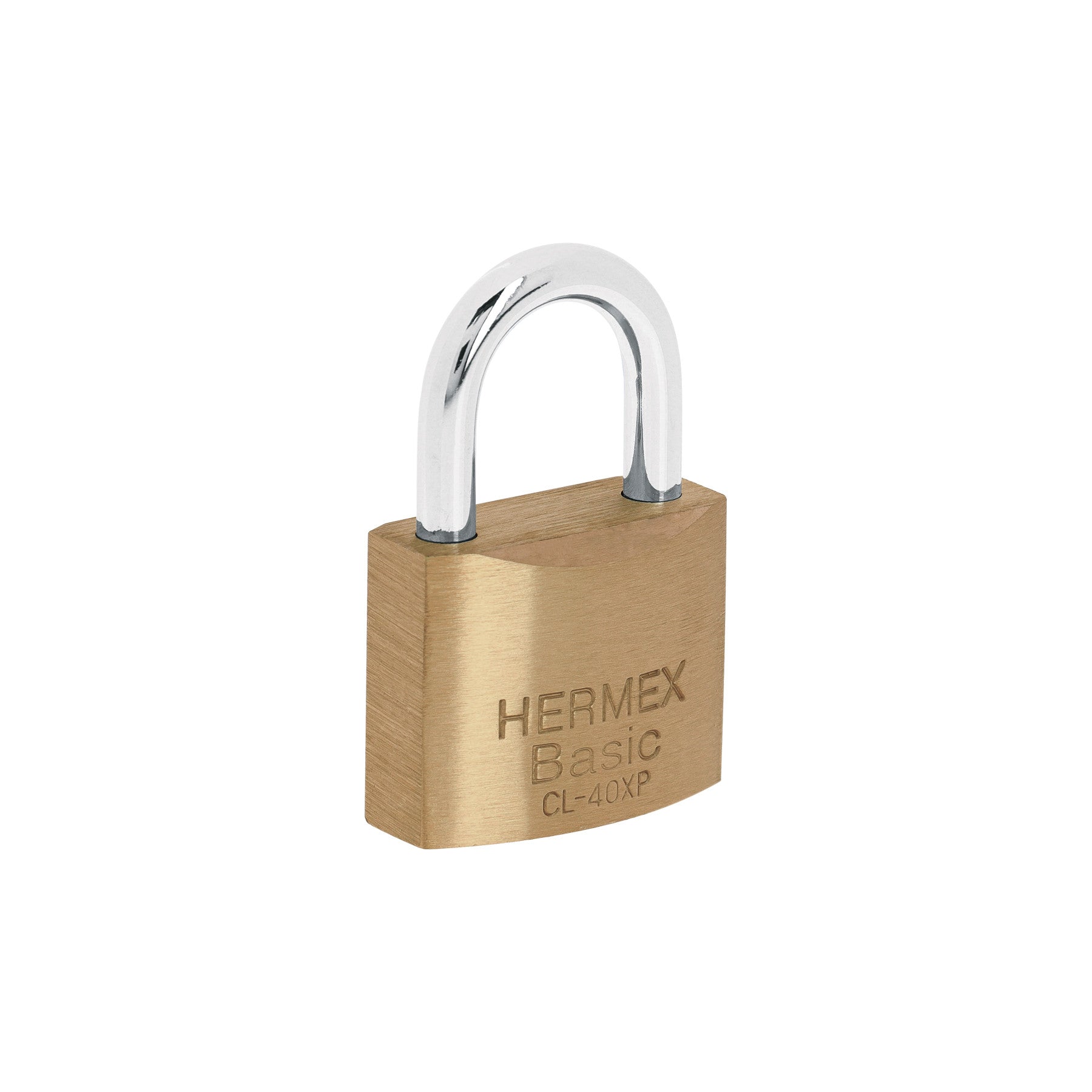 Candado de latón 40 mm llave tetra en blíster, HERMEX BASIC 40 mm