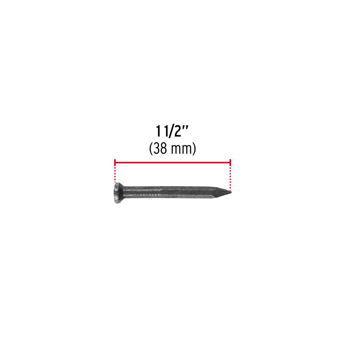 Bolsa con 1 kg de clavos para concreto negros 1-1/2', FIERO