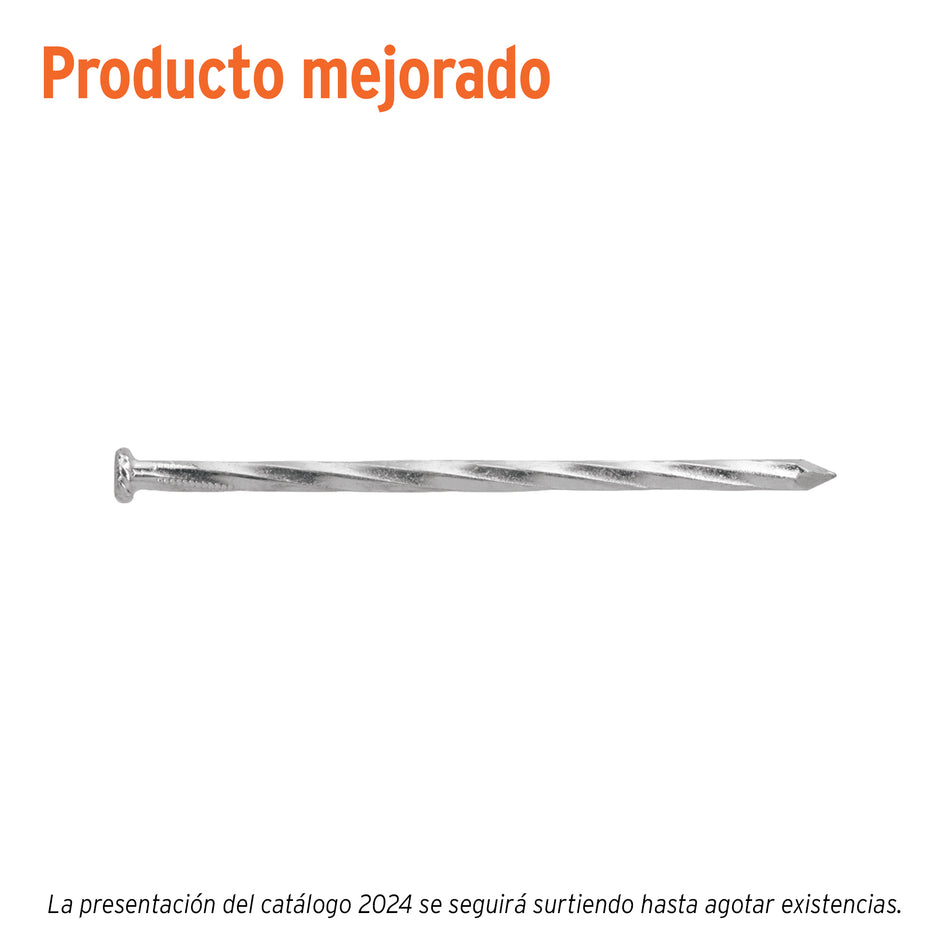 Bolsa con 1 kg de clavos para concreto galvanizados 3-1/2'