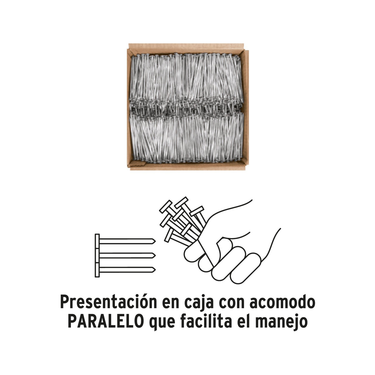 Kilo de clavos para concreto 2-1/2'galvanizado,caja de 25 kg
