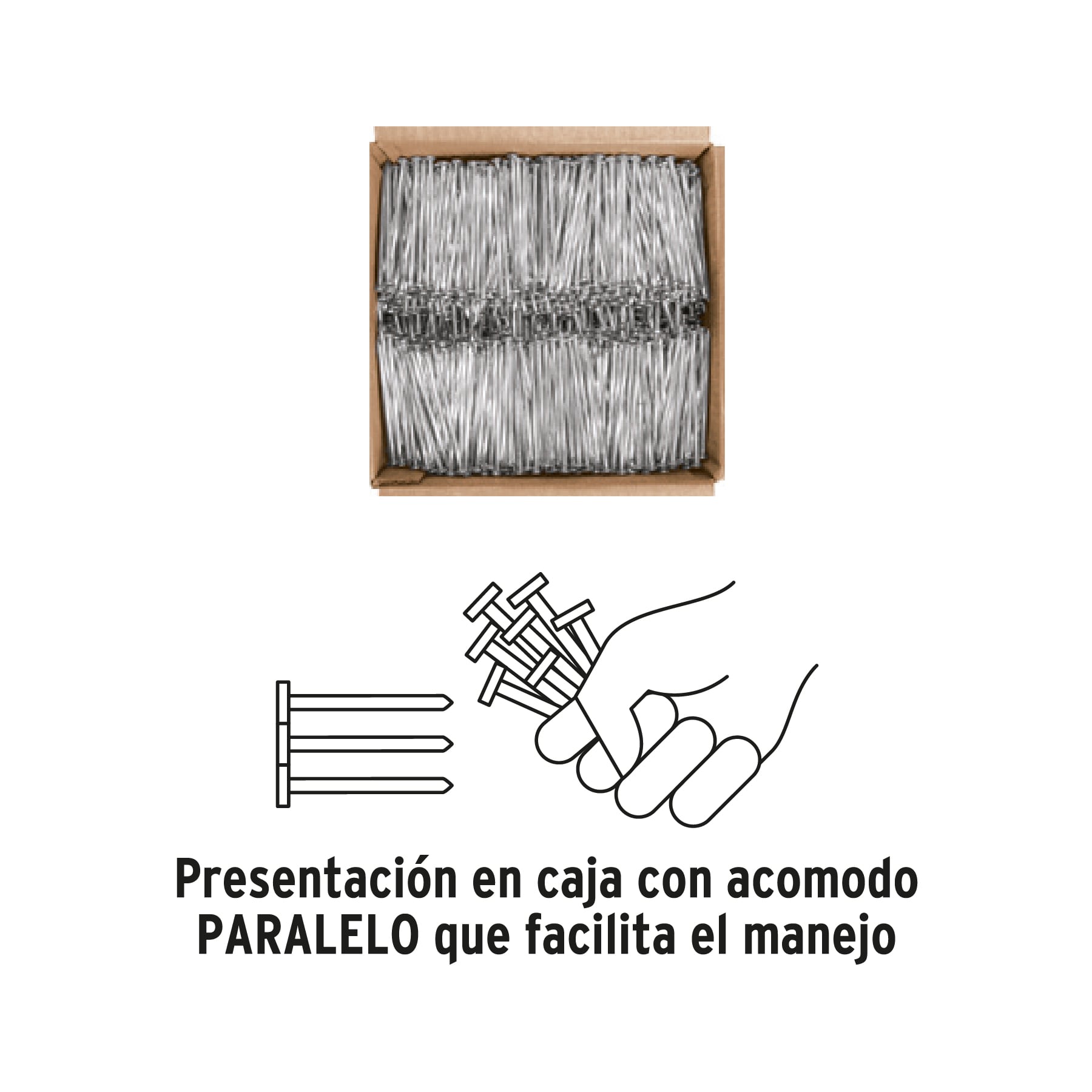 Kilo de clavos para concreto 2-1/2'galvanizado,caja de 25 kg