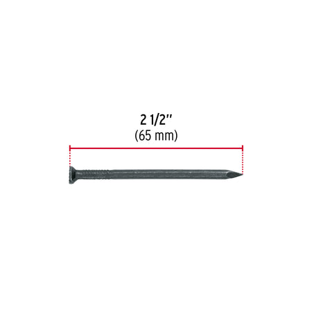 Kilo de clavos para concreto 2-1/2' negros, caja de 25 kg