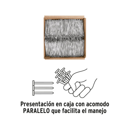 Kilo de clavos para concreto 3-1/2'galvanizado, caja de25 kg