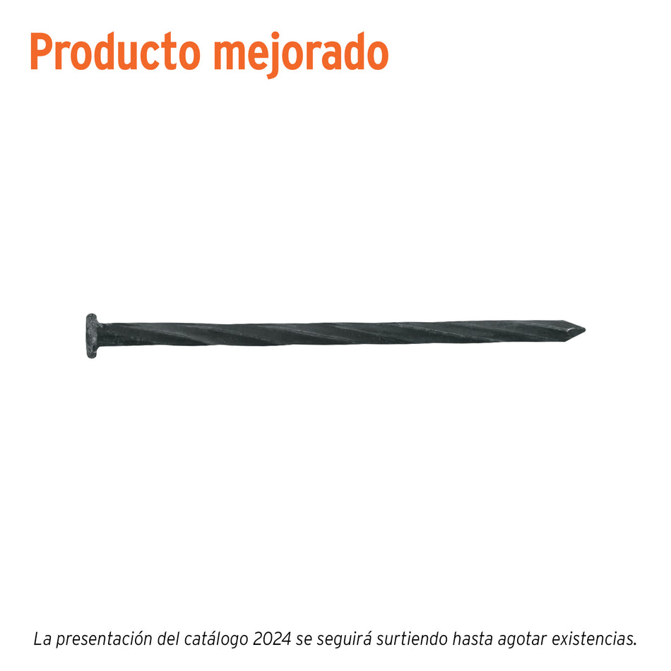 Kilo de clavos para concreto 3-1/2' negros, caja de 25 kg