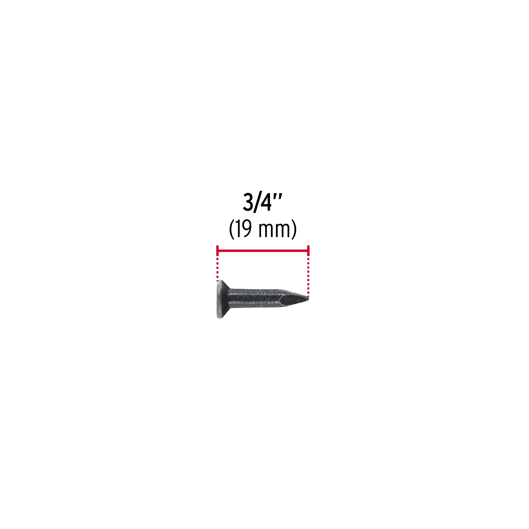 Kilo de clavos para concreto 3/4'negros, caja de 25kg, FIERO