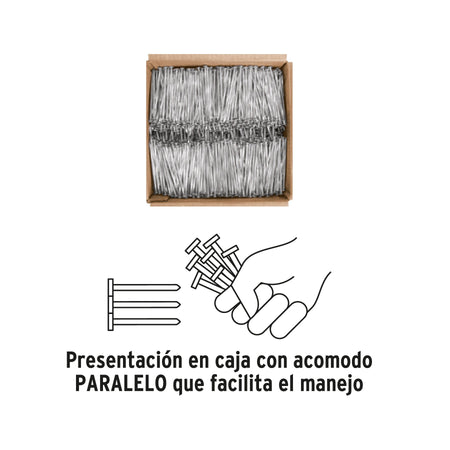 Kilo de clavos para concreto 3' galvanizado, caja de 25 kg