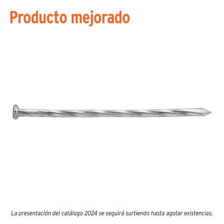 Kilo de clavos para concreto 4' galvanizado, caja de 25 kg