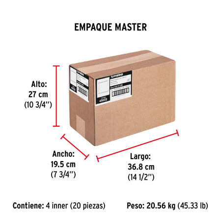 Bolsa con 1 kg de clavo estándar 2-1/2' con cabeza, FIERO