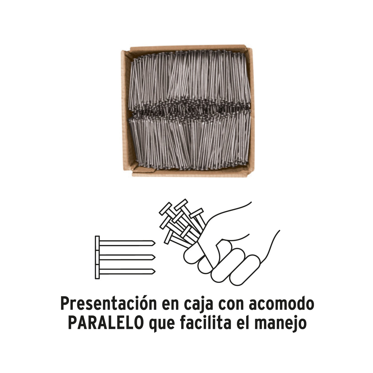 Kilo de clavo estándar 4' con cabeza en caja de 10 kg, FIERO