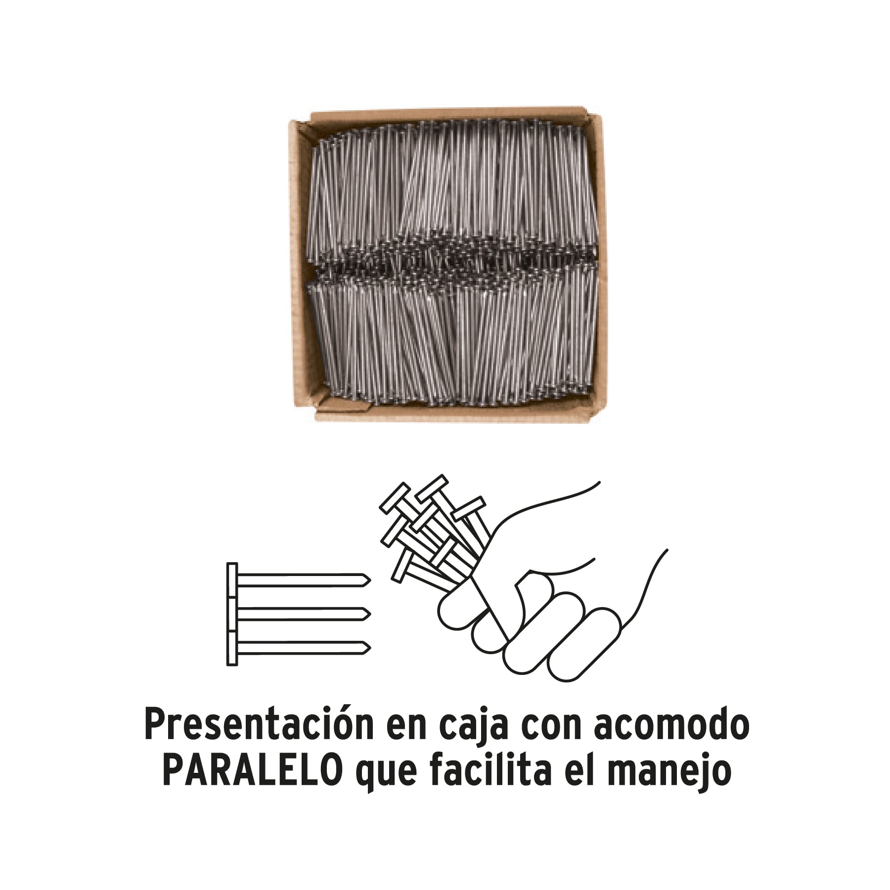 Kilo de clavo estándar 4' con cabeza en caja de 10 kg, FIERO