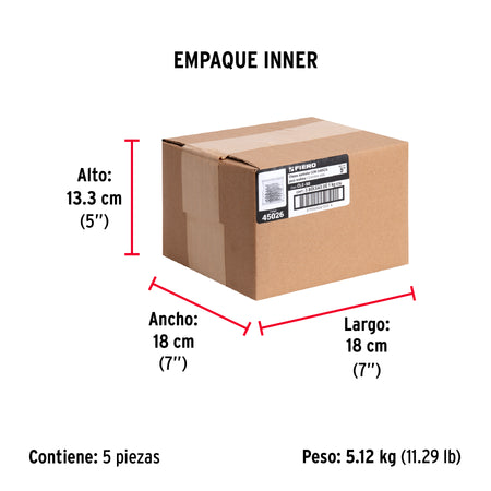 Bolsa con 1 kg de clavo estándar 5' con cabeza, FIERO