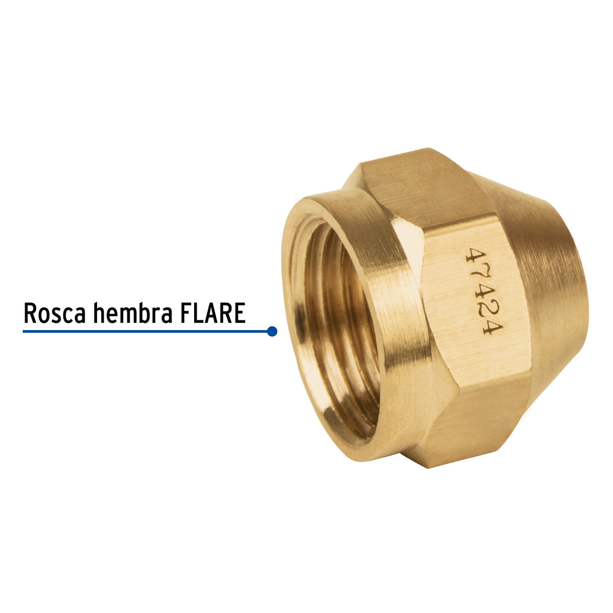 Tapon hembra de laton de 3/8" FOSET