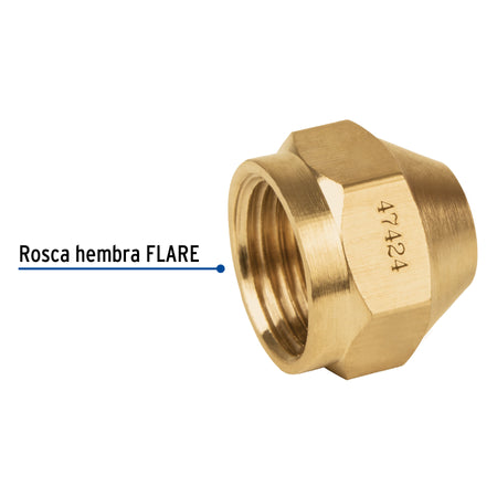 Tapon hembra de laton de 3/8" FOSET