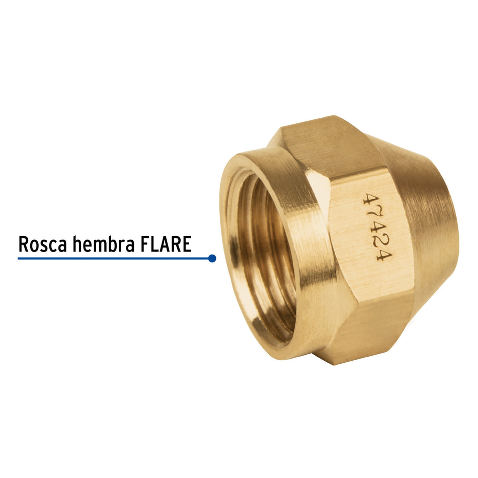 Tapon hembra de laton de 3/8" FOSET