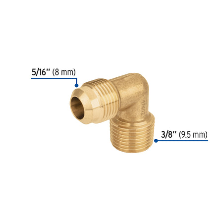 Codo terminal a 90° de laton 1/2 x 1/2" FOSET