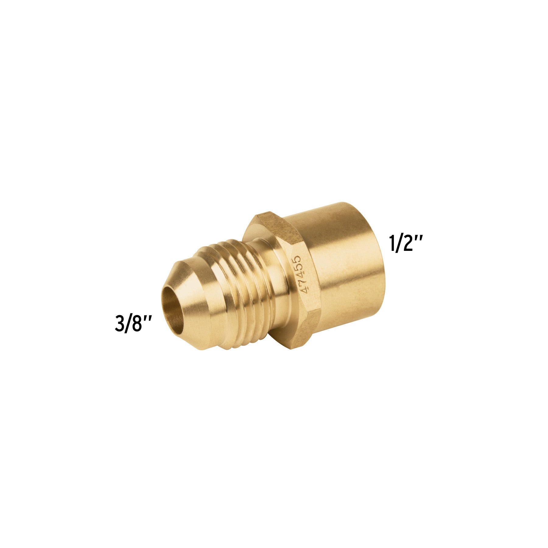 Conector flare soldable de laton 3/8" x 1/2" FOSET