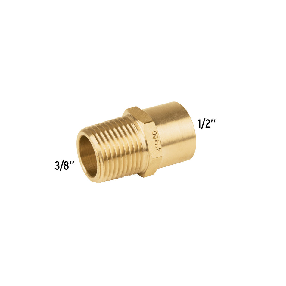 Conector NPT soldable de laton 1/2" X 3/8" FOSET