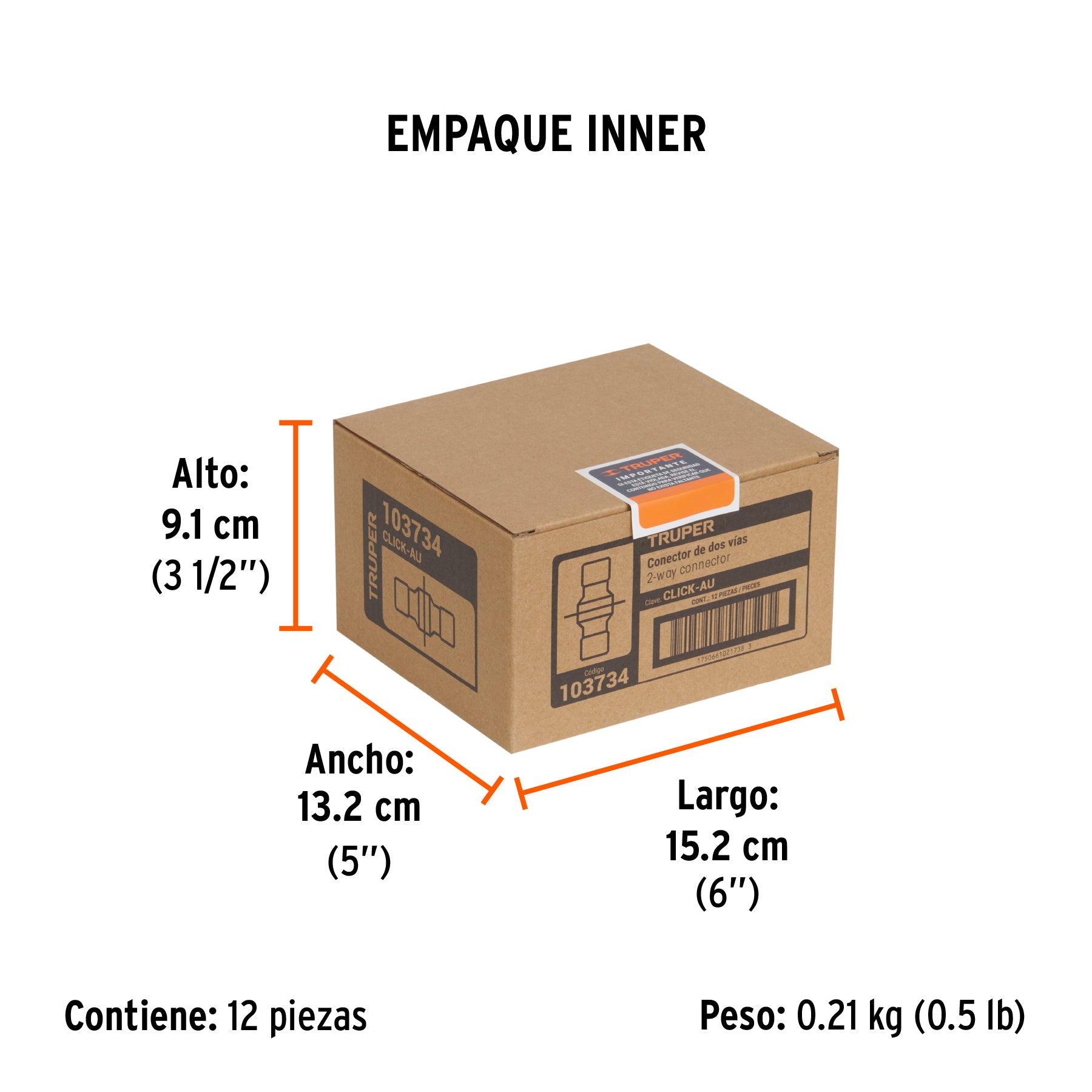 Adaptador union 3/4" rapido de ABS sistema click Truper